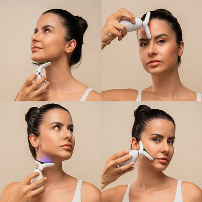 Innovagoods Masajeador Facial Eléctrico Reafirmante Para Cara Y Cuello Con Led, Ems Y Calor Selora Innovagoods