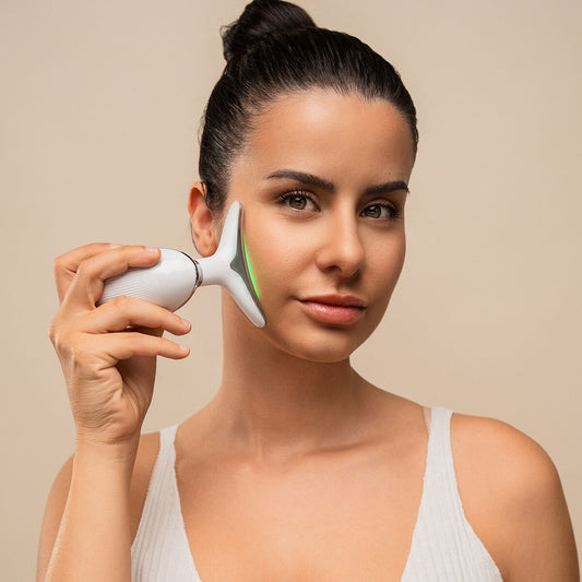 Innovagoods Masajeador Facial Eléctrico Reafirmante Para Cara Y Cuello Con Led, Ems Y Calor Selora Innovagoods